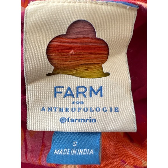 Farm Rio Tie Back Side Cut Printed Linen Jumpsuit -‎ Size Small - Picture 10 of 16